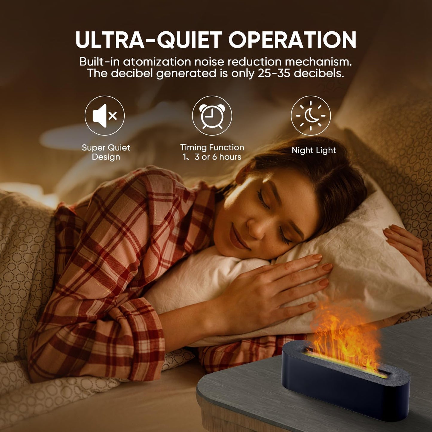 Essential Oil Diffuser, Fireplace Fire Flame Aromatherapy Diffuser