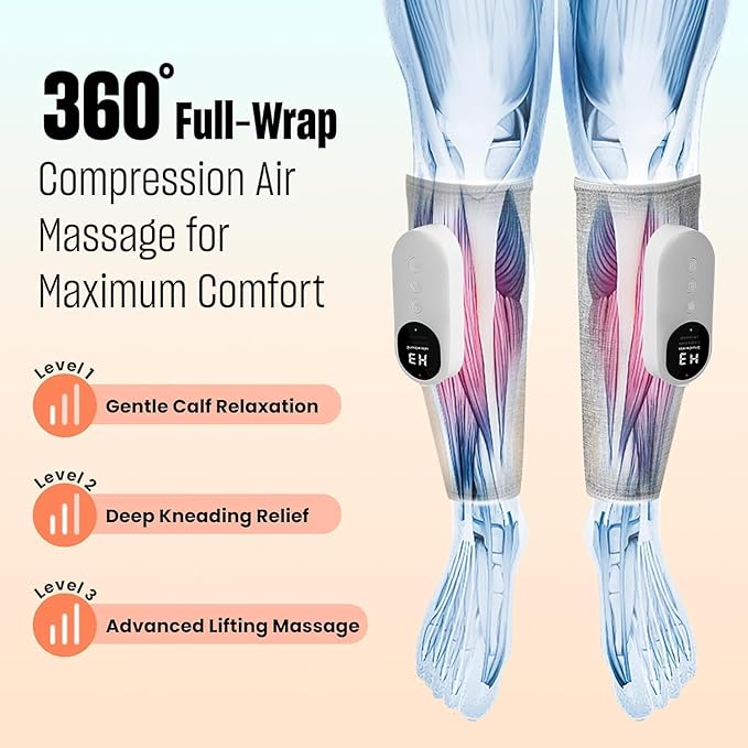 Calf Air Compression Massager for Circulation and Pain Relief, Leg Massager