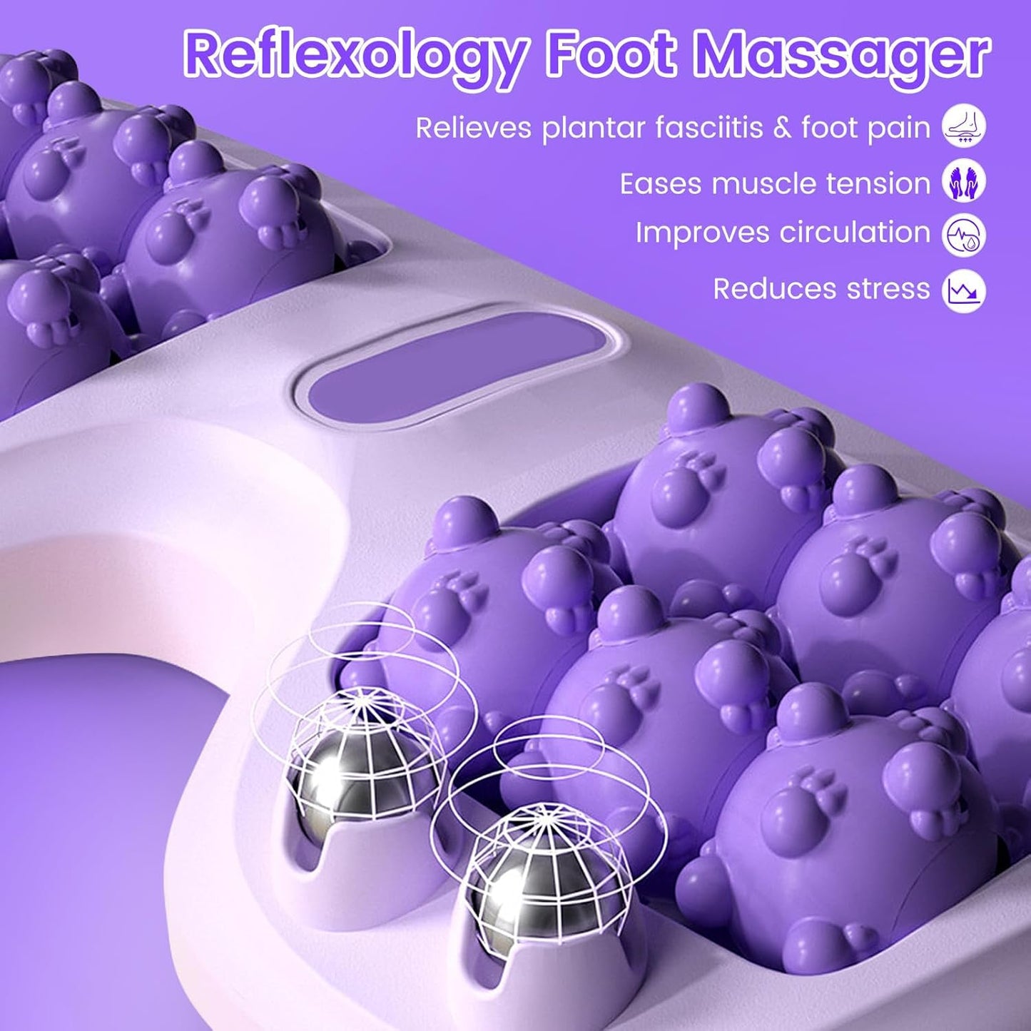 Double Roller feet Massager, Relieve Pain