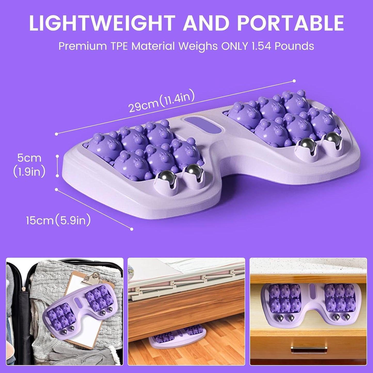 Double Roller feet Massager, Relieve Pain