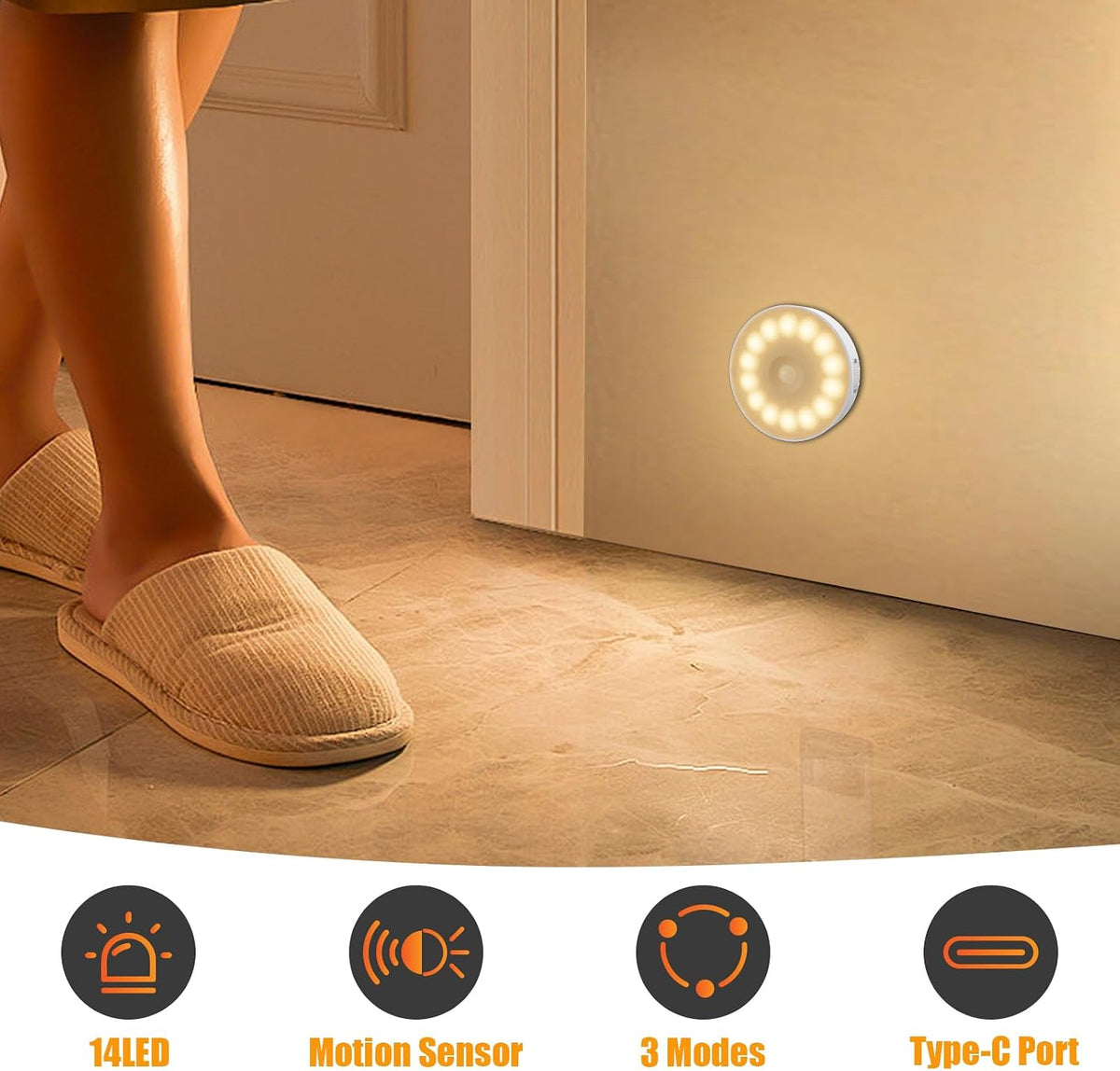 Led Wireless Night Light Motion Sensor Cabinet Light Human Body