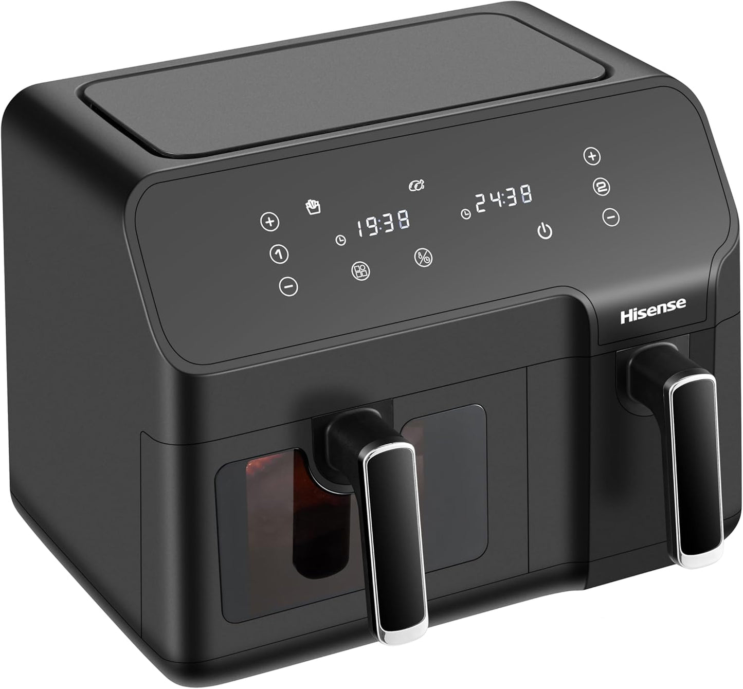 Hisense 9L Dual Basket Air Fryer, Air Fry, Preset Menus, 360° Circulation