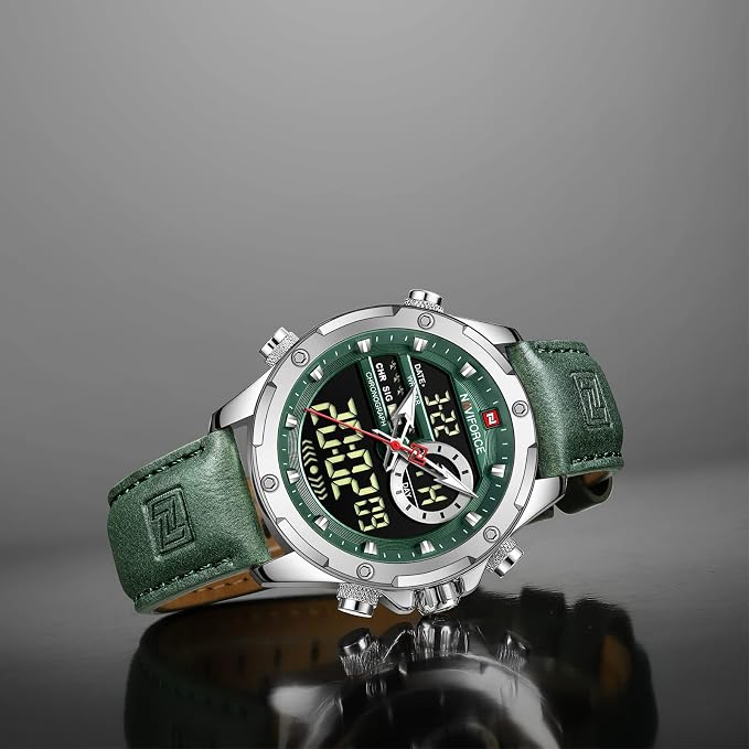 NAVIFORCE Men's Military Digital Watches Japanese Quartz Movement Analog
