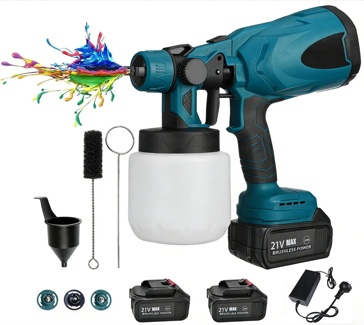 Cordless paint sprayer , 2 batteries