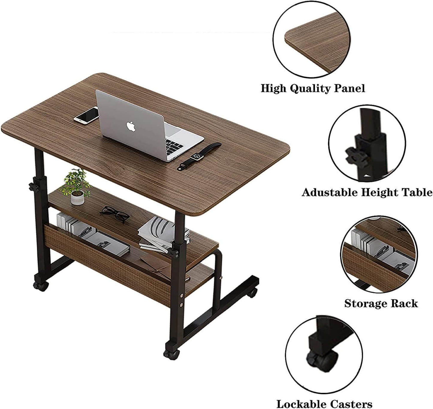Portable adjustable computer desk