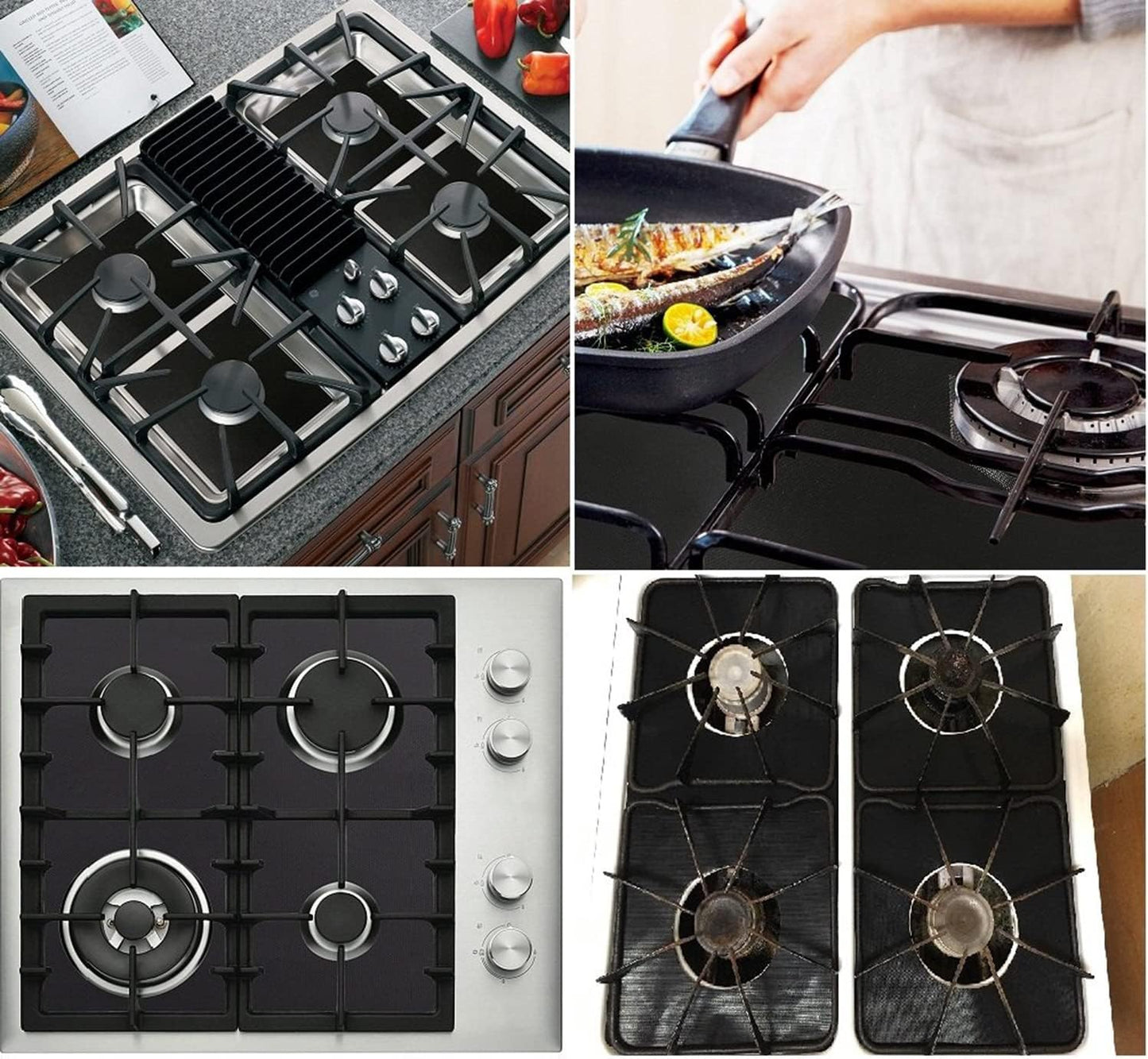 4pcs Stove Burner Covers, Gas Covers