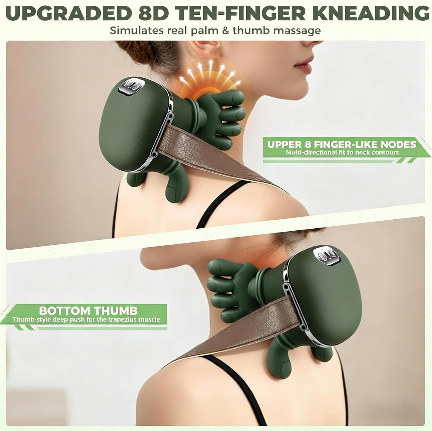 Neck Massager with Heat, Bionic Shiatsu Neck and Back Shoulder