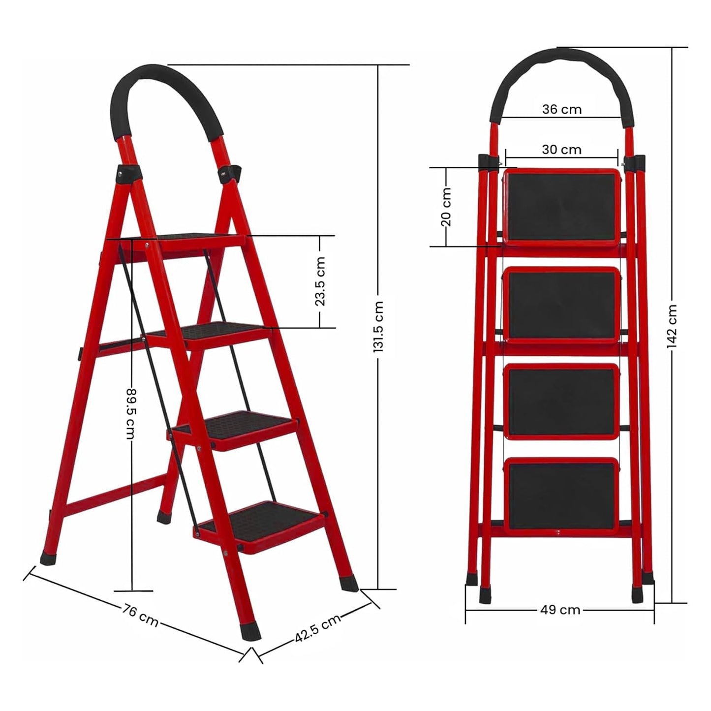 🪜 4-Step Foldable Stool Ladder – Safe, Strong &amp; Space-Saving