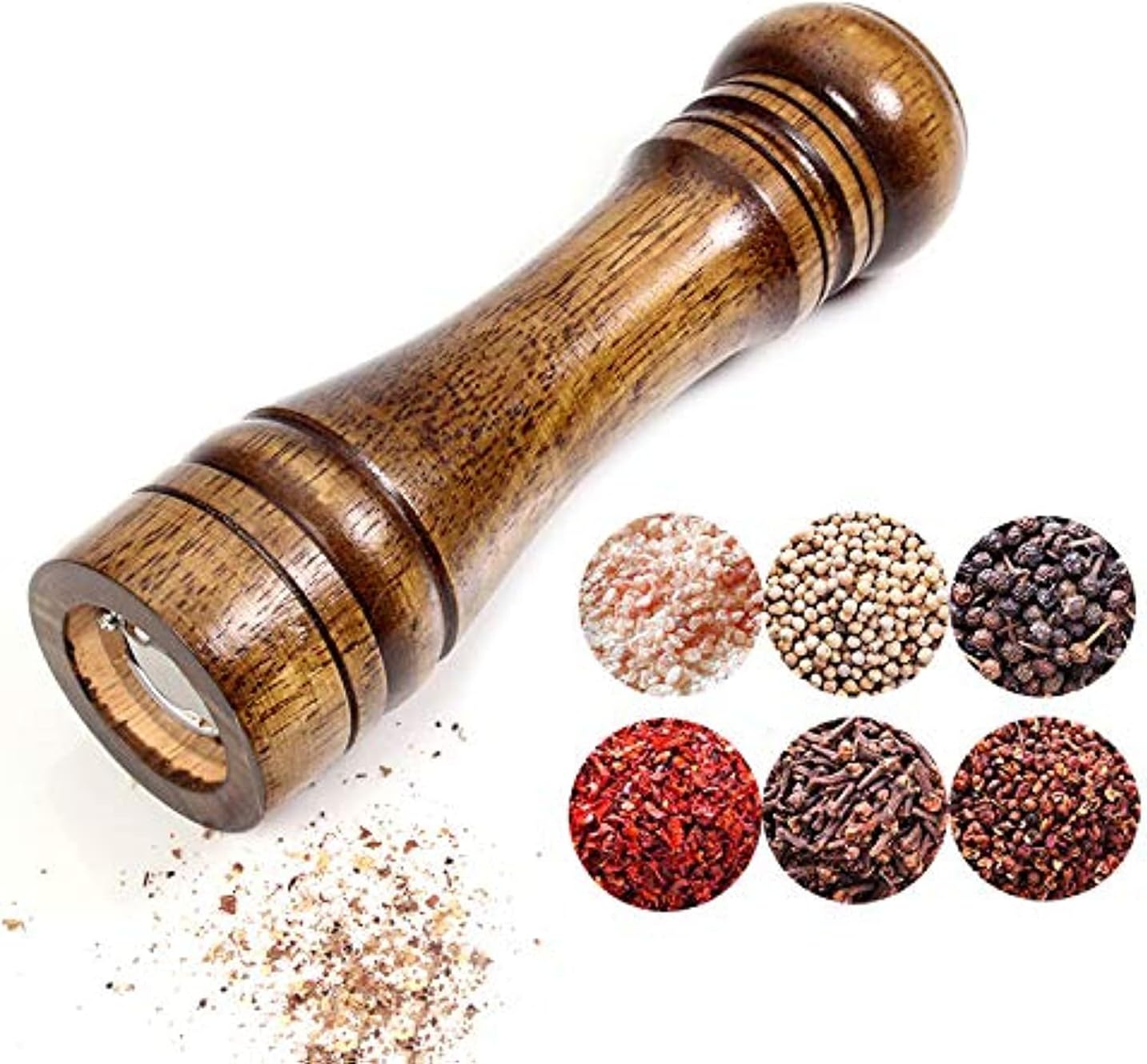 Wooden Salt and Pepper Grinder Set (2pcs)