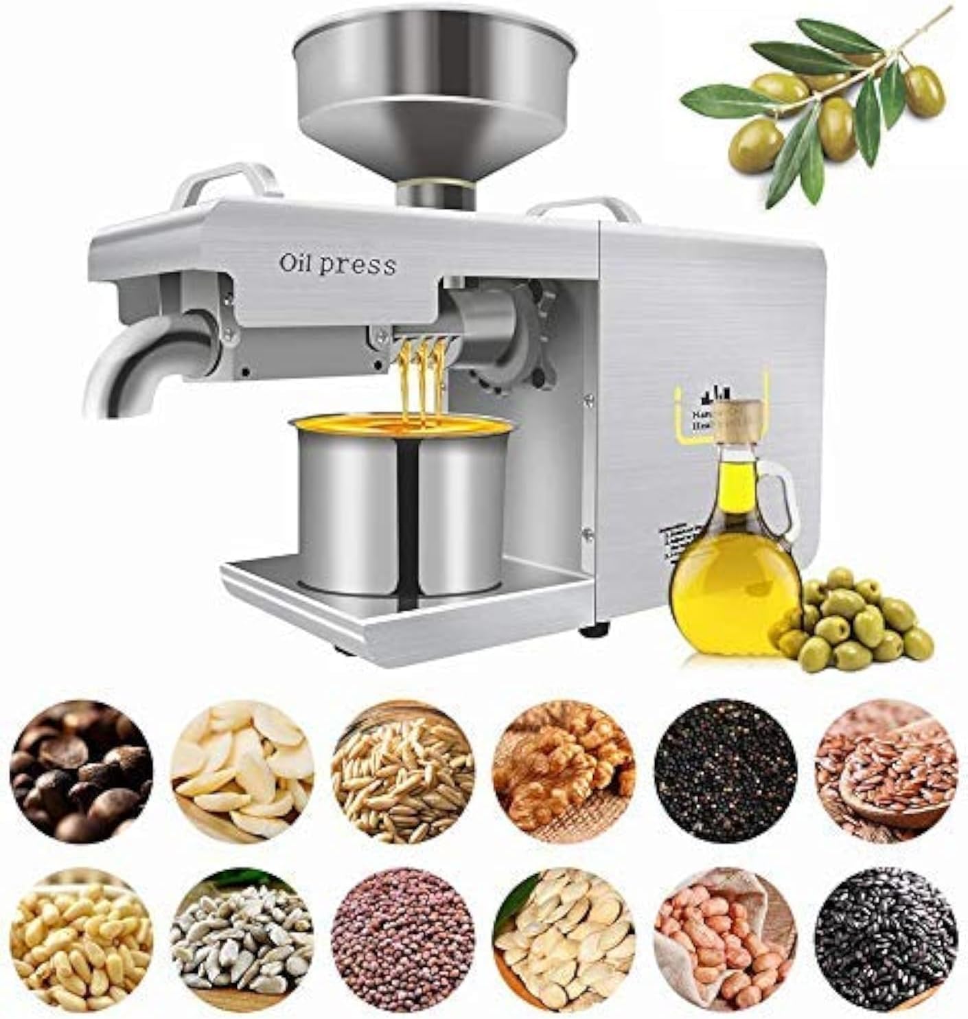 Electric Family/Commercial Healthy Extractor Oil Press Machine
