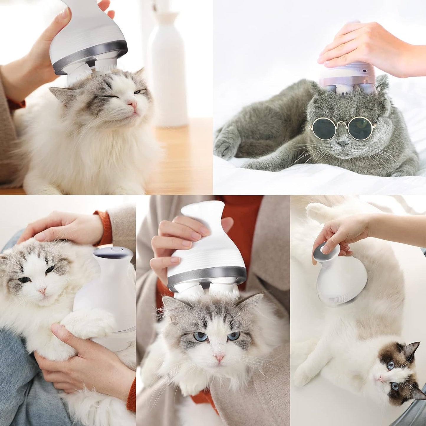 Head Massager, Soft Silicone Brush Head Gentle