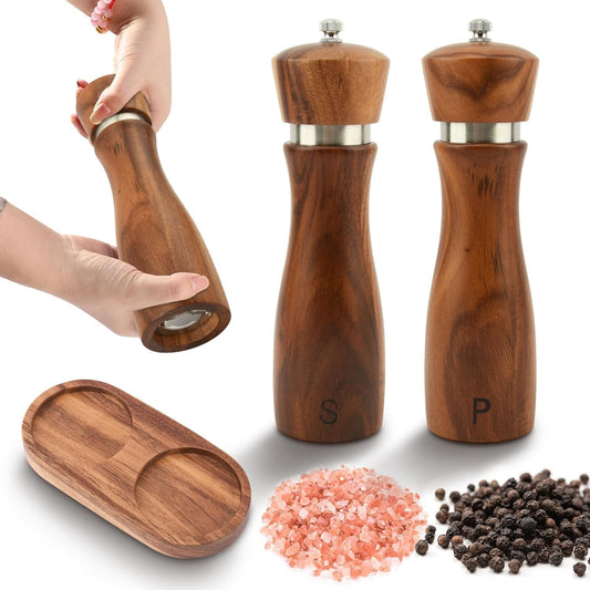 Wooden Salt and Pepper Grinder Set (2pcs)