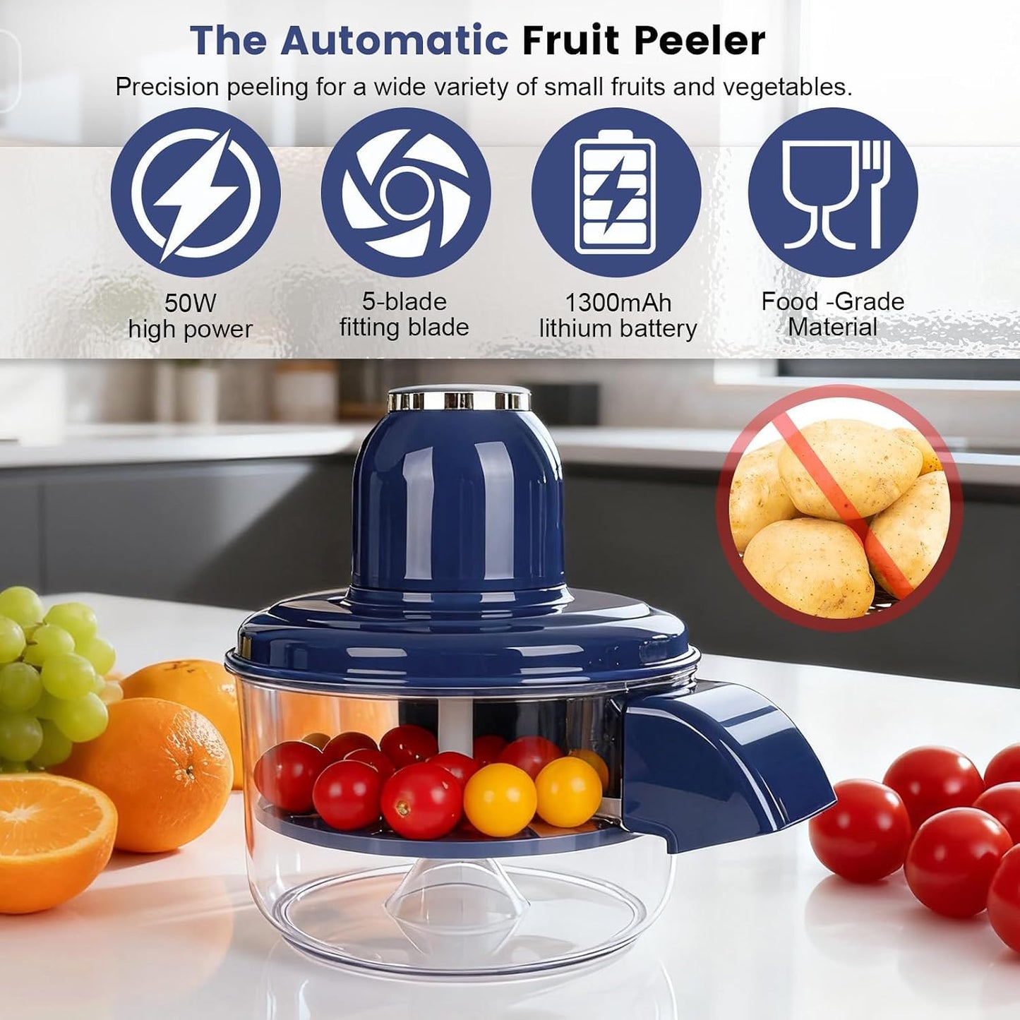 Automatic Grape ,potato ,small fruits Peeler Machine