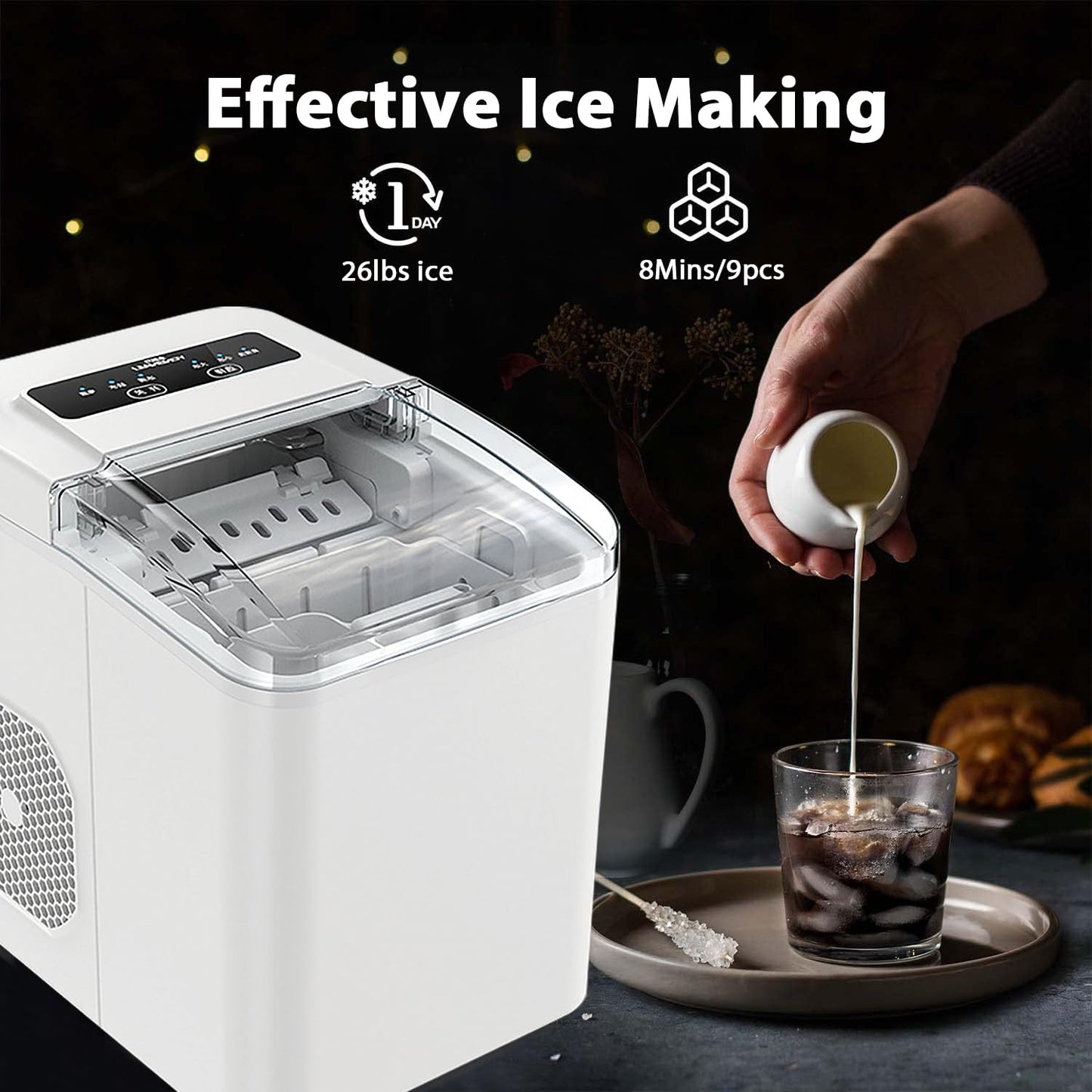 Automatic Fast ice making machine (8mins)  Portable and compact