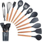 SHOPPING VIBES Your One Stop Shop 12PCS Kitchen Utensil Set Silicone Cooking Utensils Kit