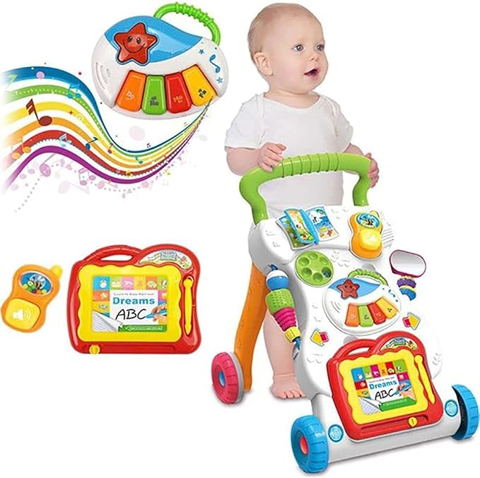 Baby Sit-to-Stand Learning Music Walker Trolley for toddlers 9moths plus (very durable)