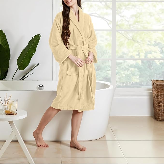 100% Cotton Terry Bath Robe, Men and Women,Soft & Warm Fleece Home Bathrobe ( high quality)