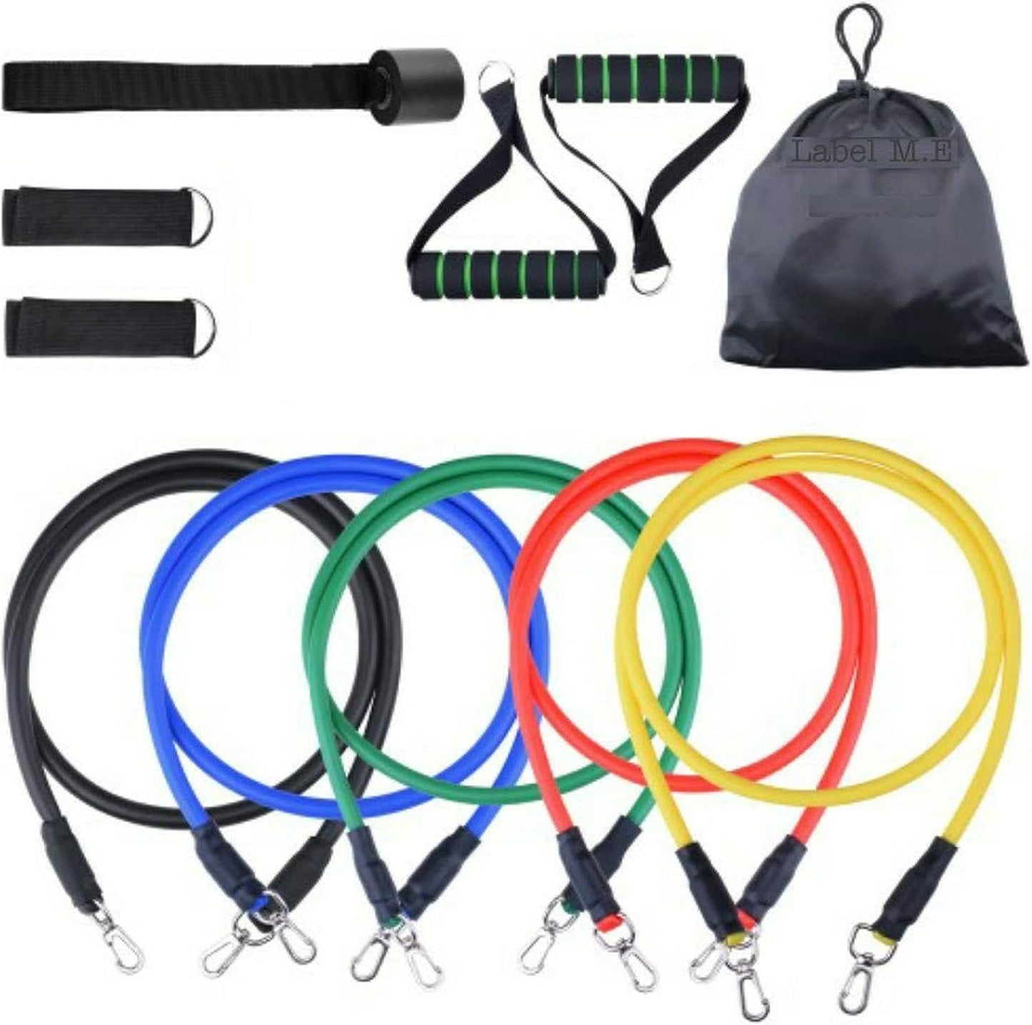 11 Piece Gym Power Resistance Band Set for Workout, Resistance Band