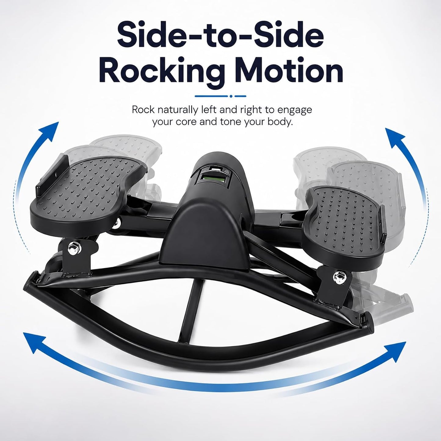 Rock Stepper Step Side-to-Side Lateral Rocking Fitness Stepper with Digital Monitor