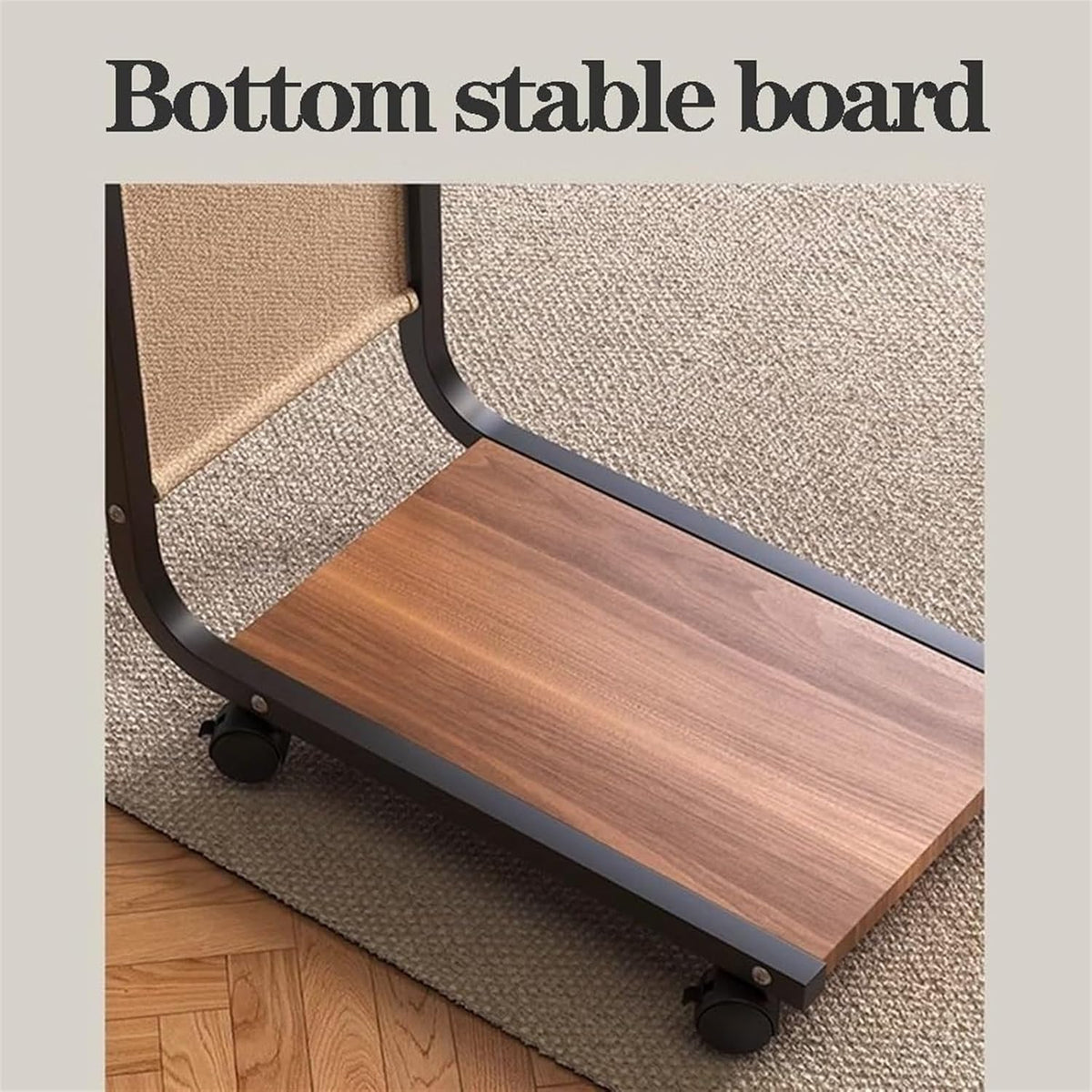 Side Table C Shaped Sofa Side Table with wheels