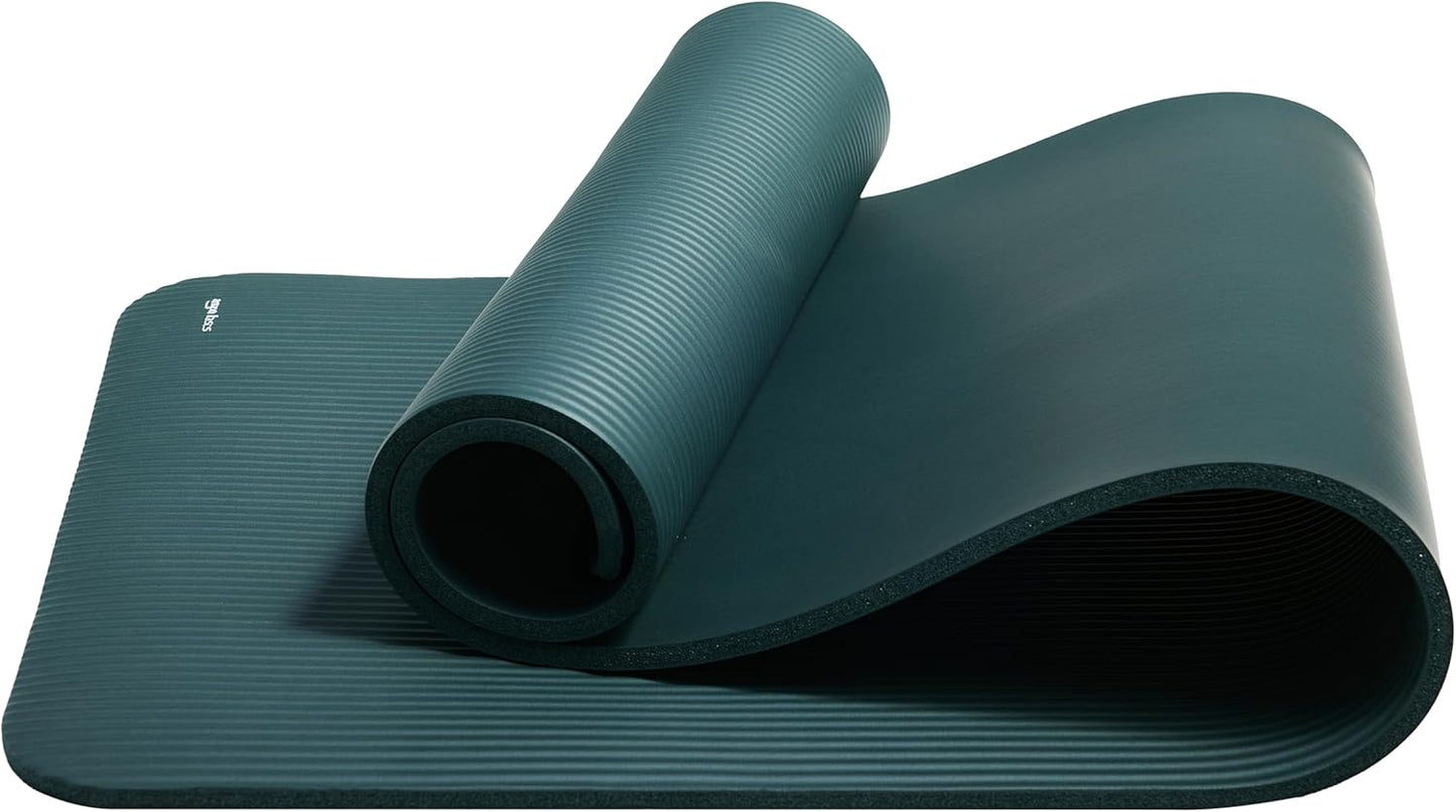 Yoga Mat Floor , Extra Thick Exercise Yoga Gym Floor Mat with Carrying Strap