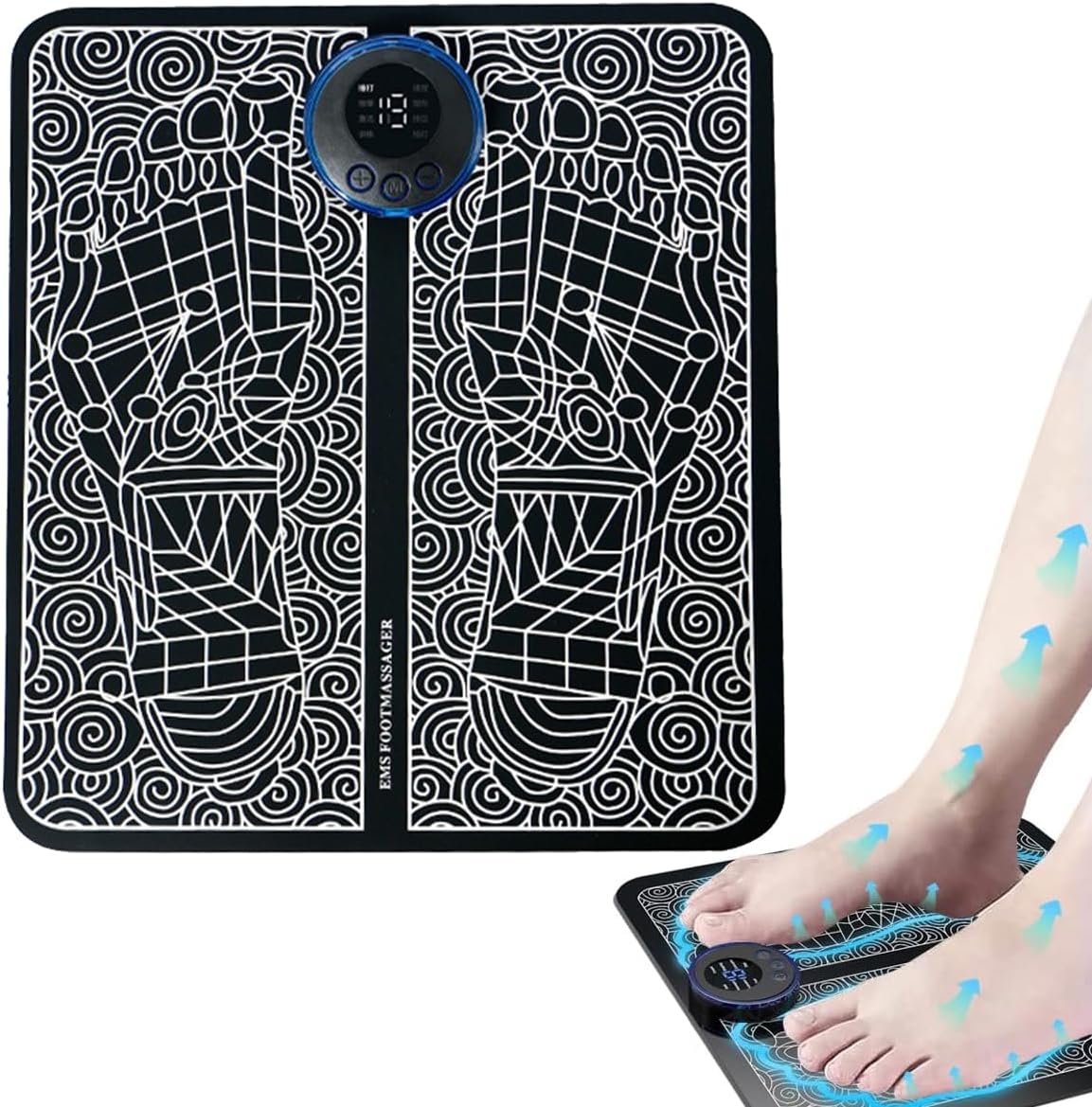 Intelligent Health Foot Massager, EMS Pulse Massage Foot Pad, Micro Current Foot massage