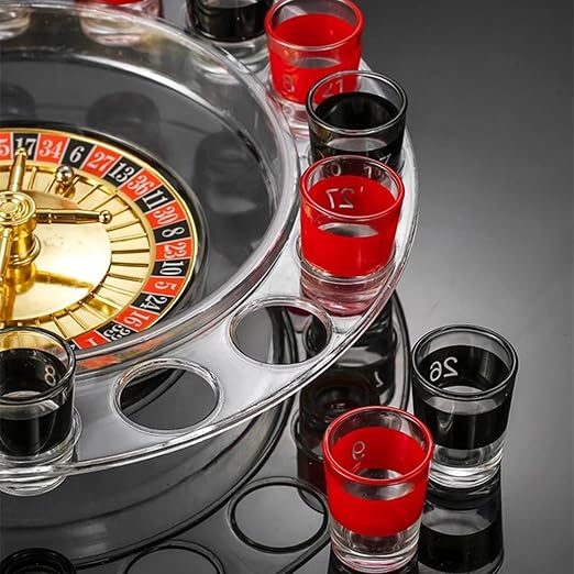 Roulette Drinking Game Wheel Adult 16 Cups for Gathering Birthday Party