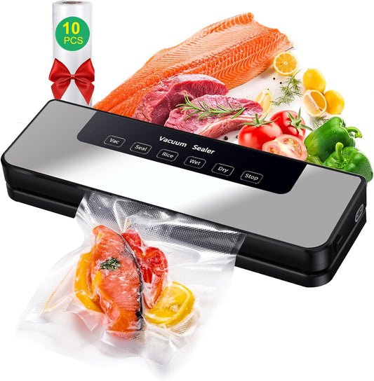 5-in-1 Food Vacuum Sealer Machine with vaccum seal bags for Dry and Moist Food