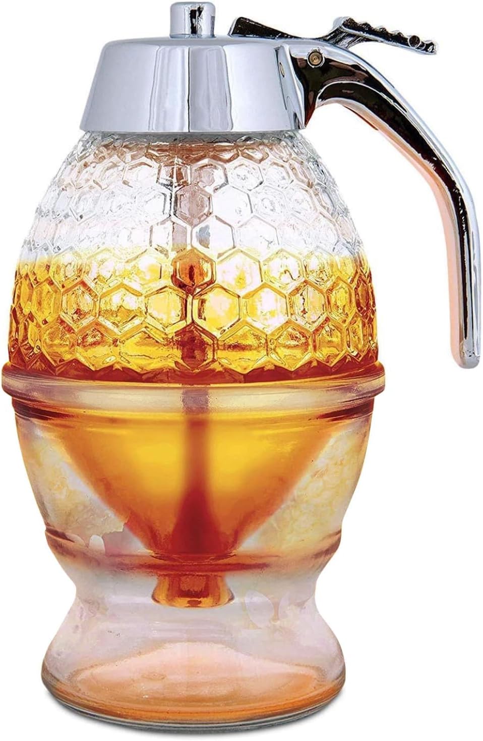 Honey dispenser Glass No Drip Syrup Sugar Container