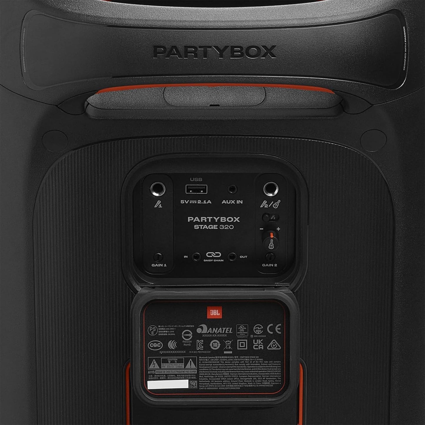 JBL PartyBox Stage 320 Pro Sound, Futuristic Lightshow, 18H Playtime (NO MIC)