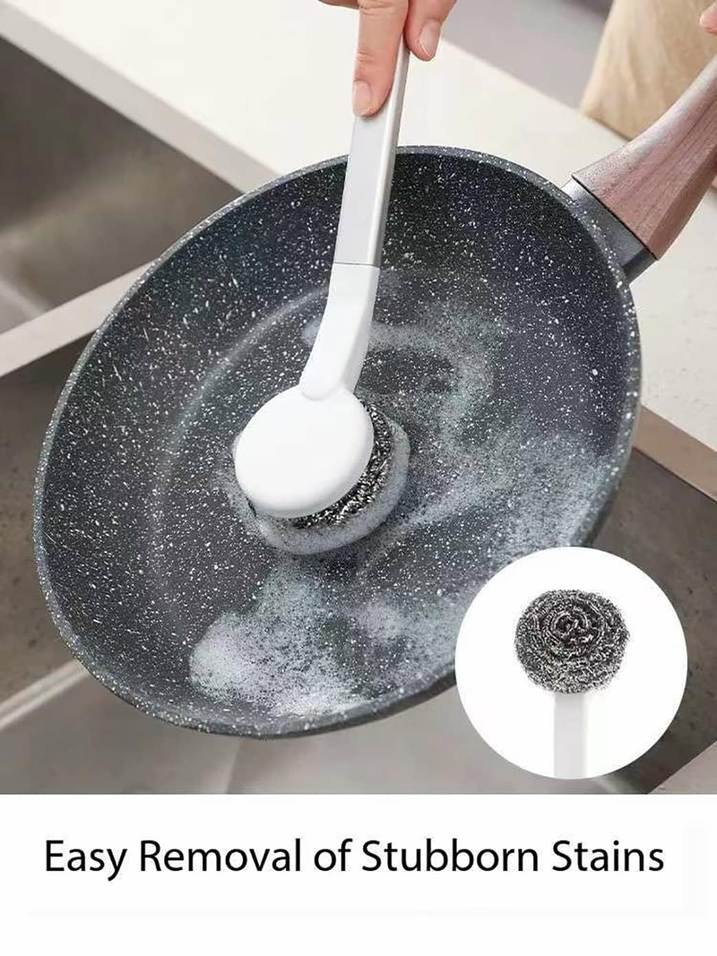 Kitchen Cleaning Kit 4-in-1 – Folding Multi-Purpose Brushes with Aluminum Handle