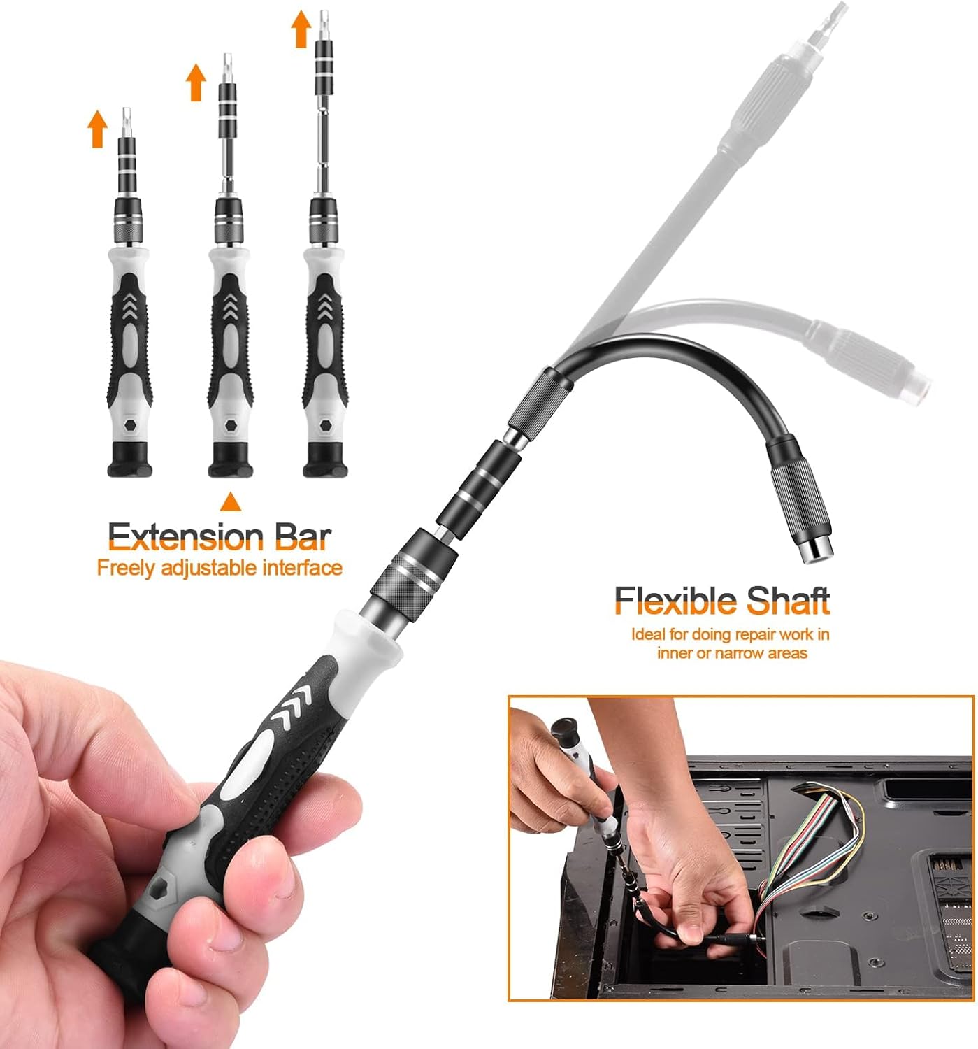 Precision Screwdriver Set, 115 in 1 Set, Professional Repair Tool Kit with Magnetic Driver