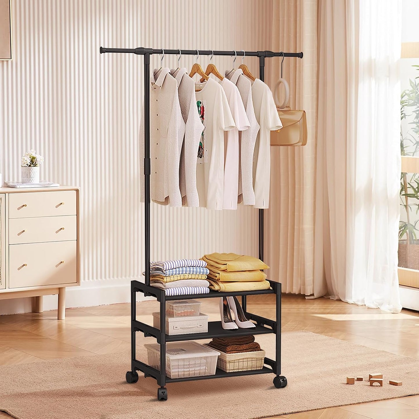 Storage Clothing Rack Jacket Hat Metal Hanger With Multi-Layer Rack