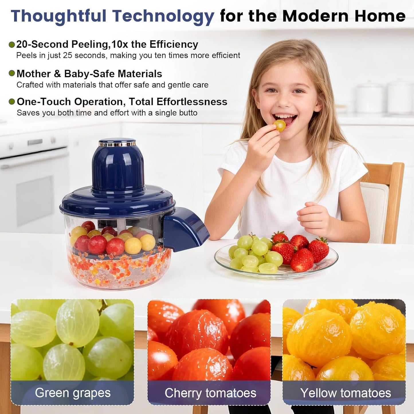 Automatic Grape ,potato ,small fruits Peeler Machine