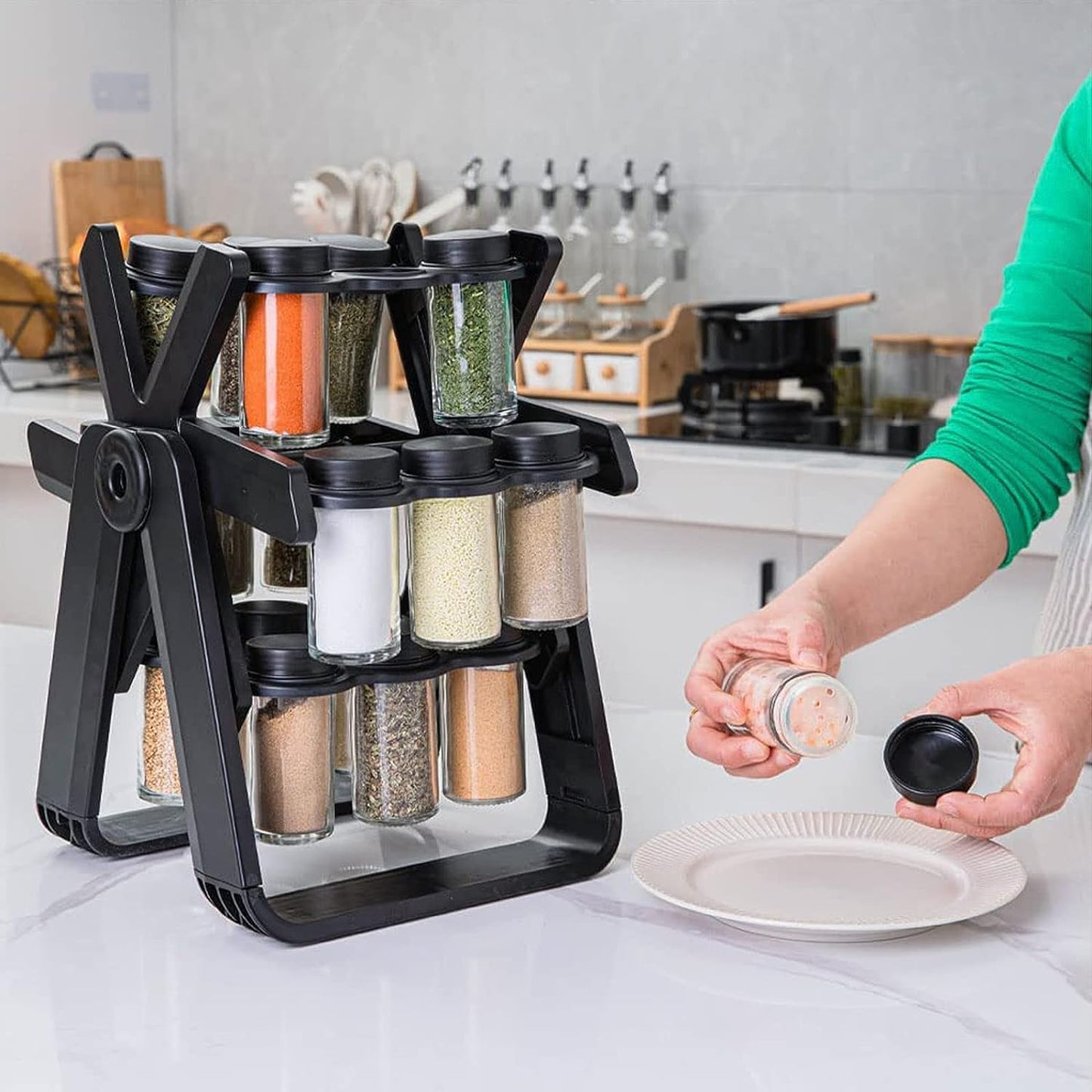 Ferris Wheel Spice Rack 18 spice carousel jars