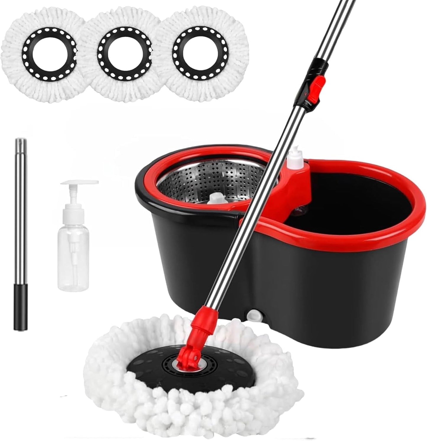 Rotating Spin floor Mop and Bucket with Wringer Kit,360°