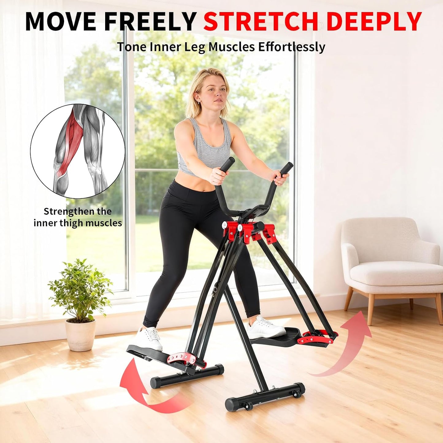 Air Walker Exercise Machine, HOWHAI Space Walker Elliptical Training for Home Gym,
