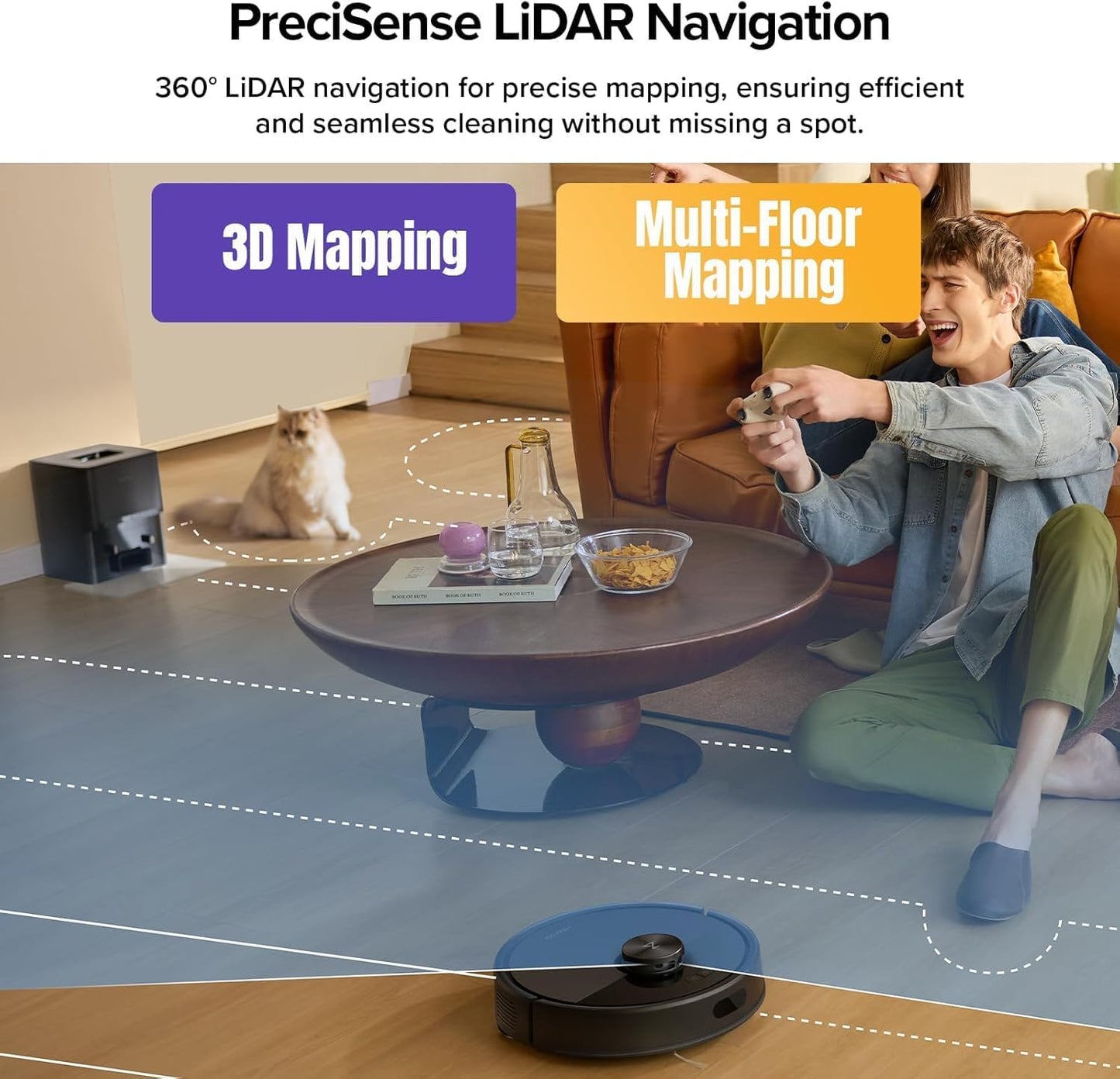 roborock Q7 TF+(Upgraded from Q5 Pro+) Robot Vacuum and Mop, 7 Weeks Self-Emptying