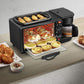 Hoffmans Home Breakfast machine maker coffee , oven , grill  multifunctional 3-In-1 Family Size Electric Breakfast Station