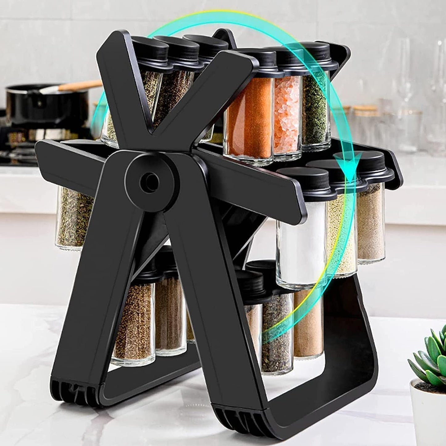 Ferris Wheel Spice Rack 18 spice carousel jars