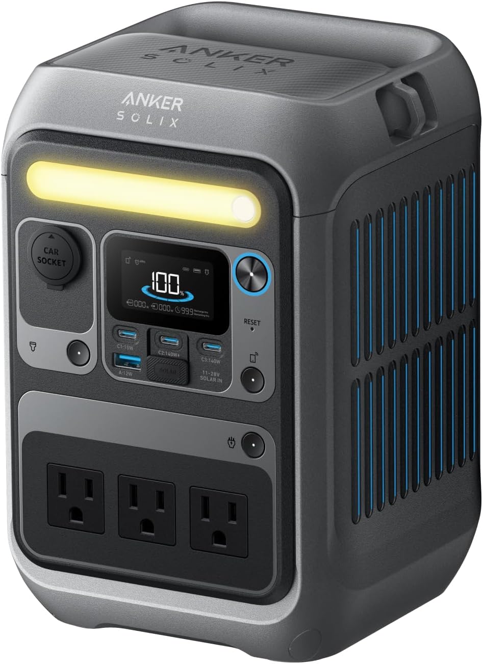 Anker SOLIX C300 Portable Power Station, Outdoor Two-Way Fast Charging, For Camping, Traveling, and Emergencies