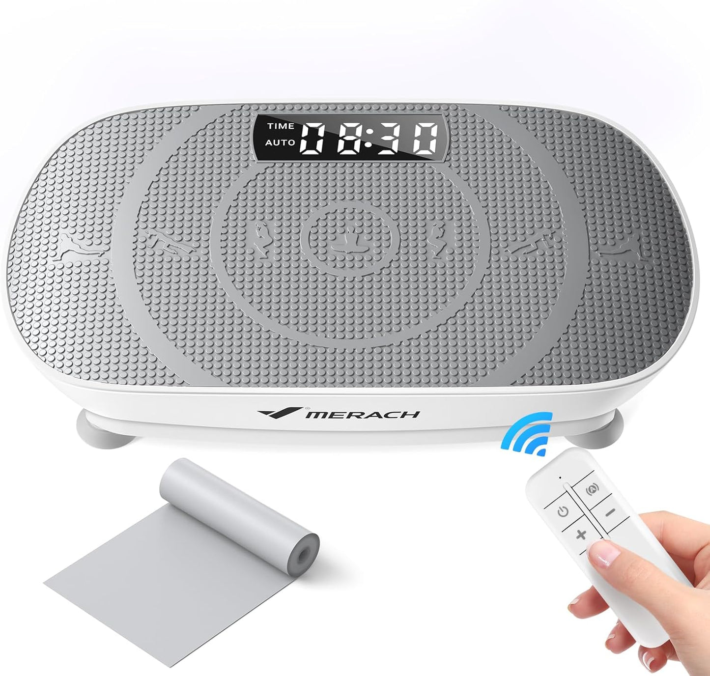 MERACH Vibration Plate Exercise Machine, Whole Body Exercise & Fitness Equipment, Bluetooth and Silicone Pedal, Vibrating Plate Machine
