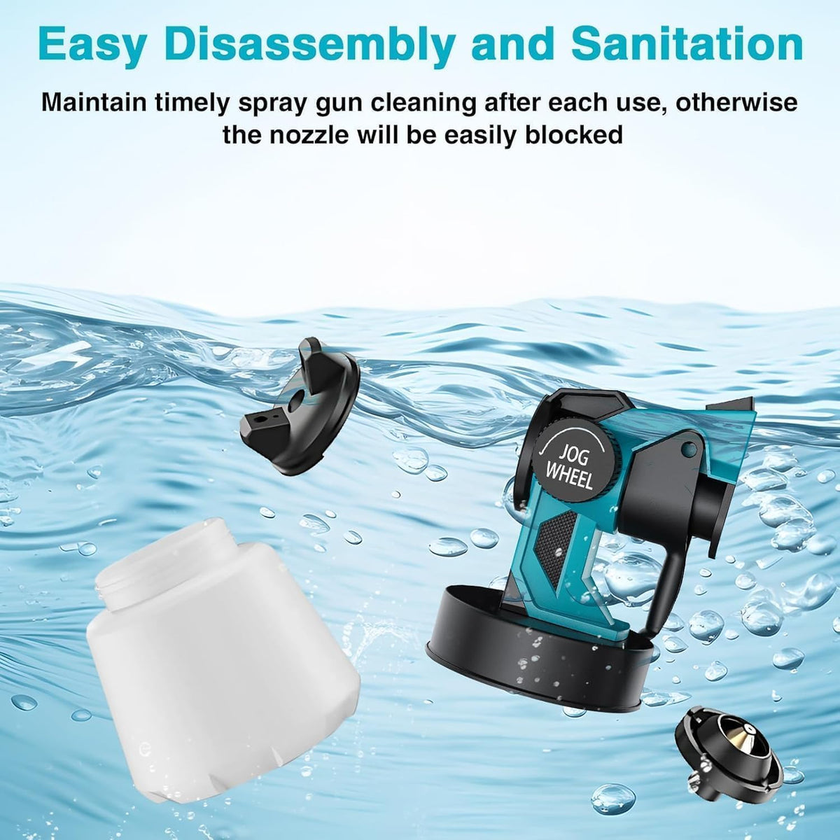 Cordless paint sprayer , 2 batteries
