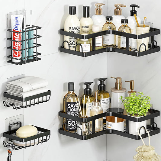 Bathroom / Spice Rack Shower  5pack Shelf for Bathroom, Kitchen Organiser Storage (Very durable)