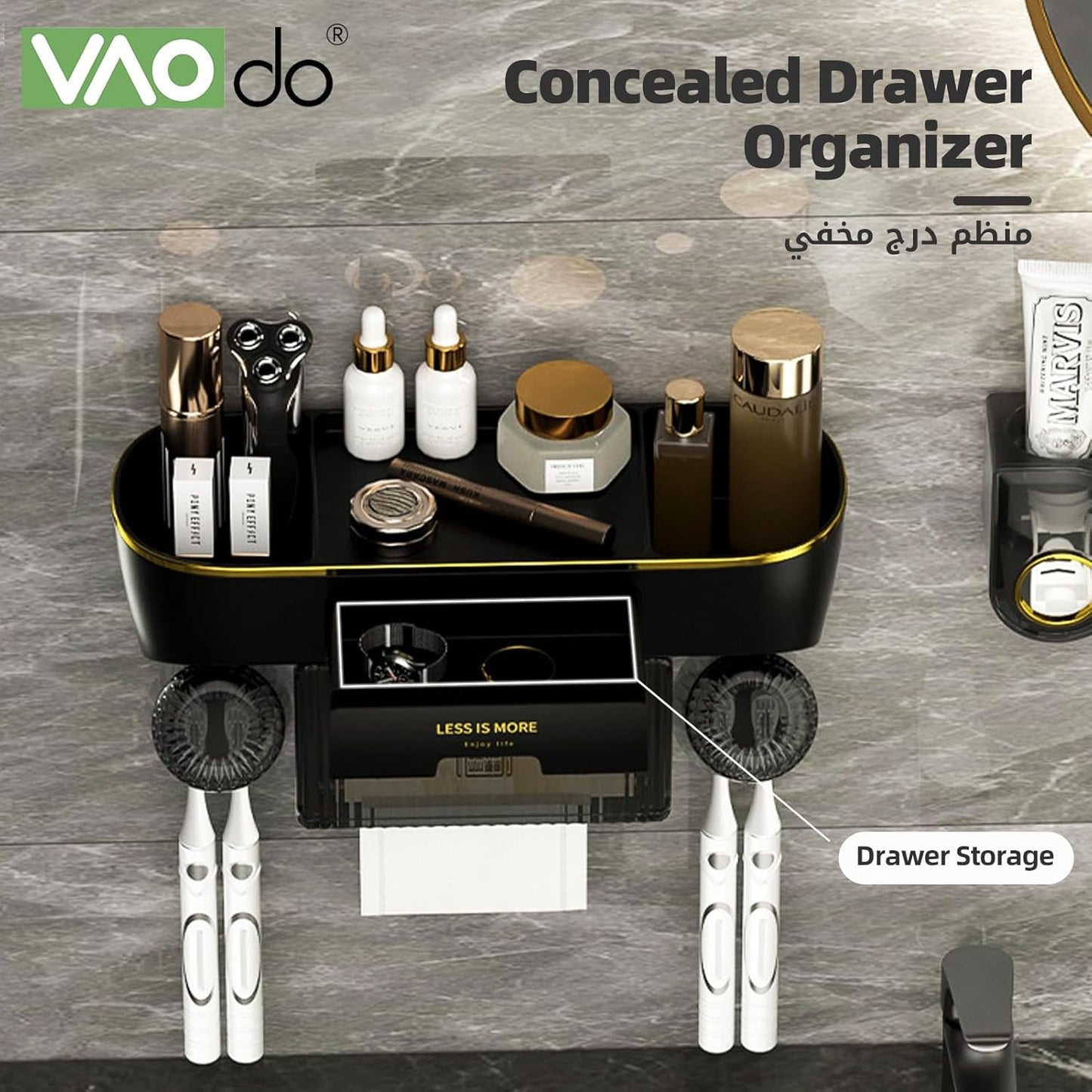 Toothbrush Holder, with Automatic Toothpaste Dispenser