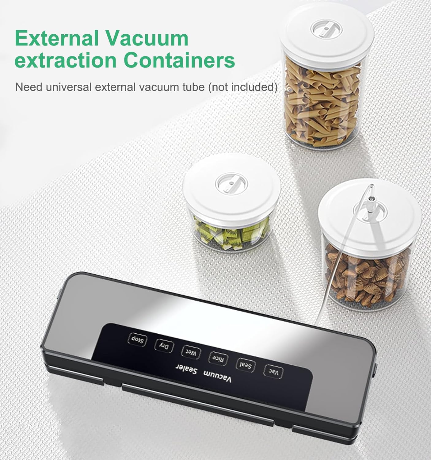 5-in-1 Food Vacuum Sealer Machine with vaccum seal bags for Dry and Moist Food