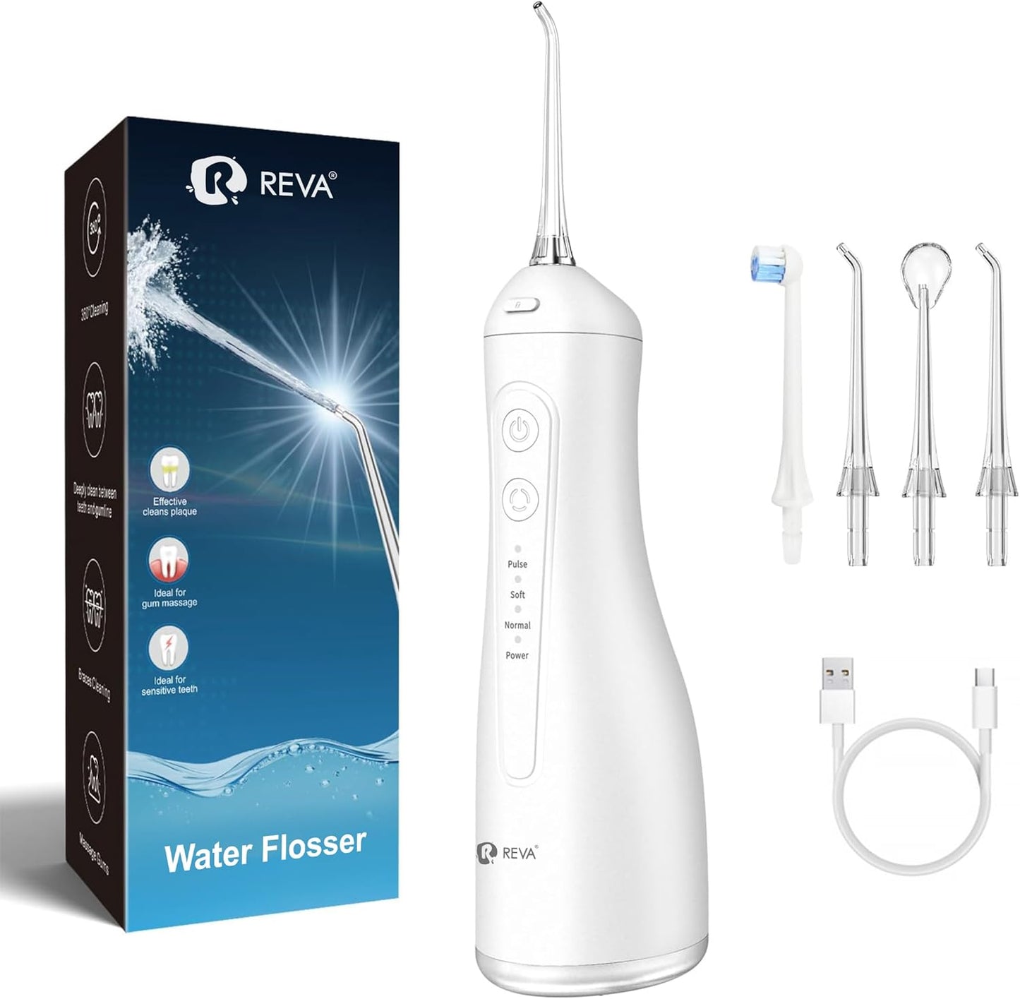 Portable Water Flosser for Teeth - 4 Modes Cordless Oral Irrigator