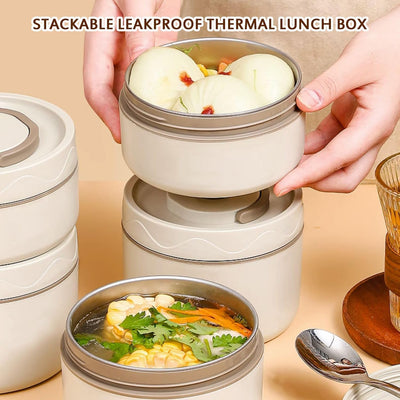 4 set  Portable Insulated Lunch Container, Stainless Steel Thermal Food Box (very durable)