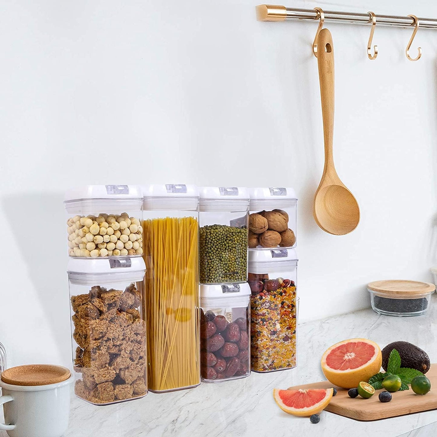 Airtight 7 pcs Food Storage Containers unbreakable