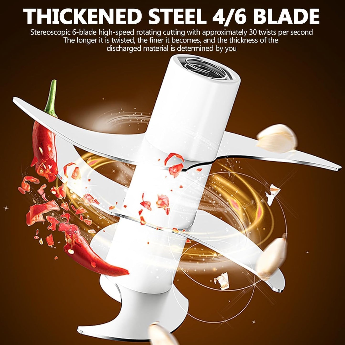Multi Chopper & Mincer,500W Food Grinder Chopper,2 Speed,6 Detachable